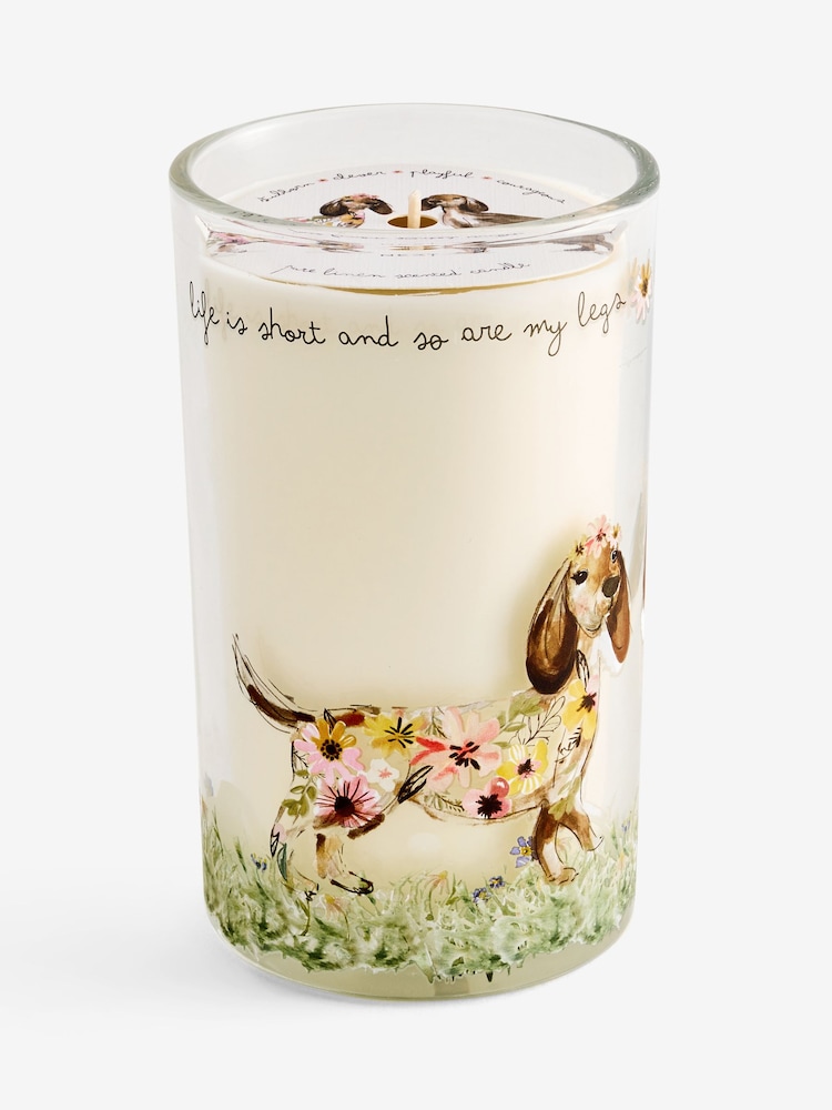 Sausage Dog Pure Linen Pillar Candle - Image 4 of 4