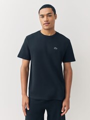 Lacoste Black Waffle Loungewear T-Shirt - Image 1 of 6