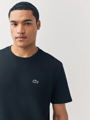 Lacoste Black Waffle Loungewear T-Shirt - Image 6 of 6