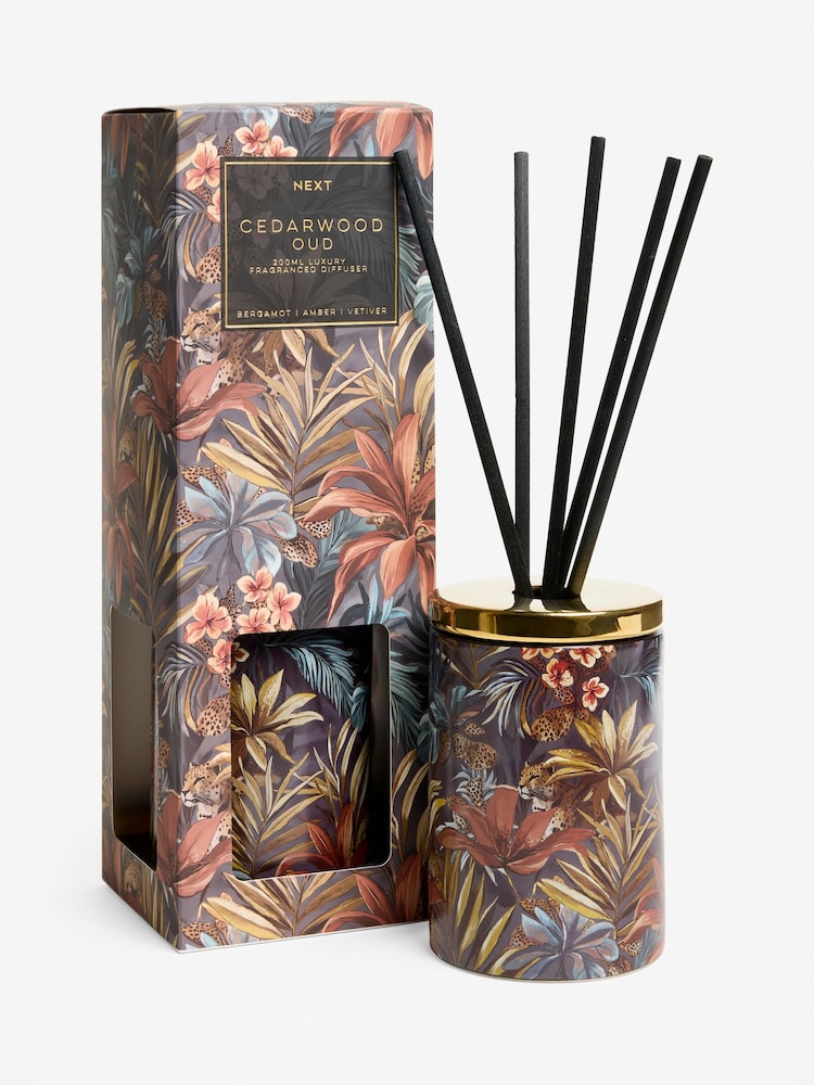 Cedarwood & Oud Animal Print Tiger 200ml Diffuser - Image 4 of 4
