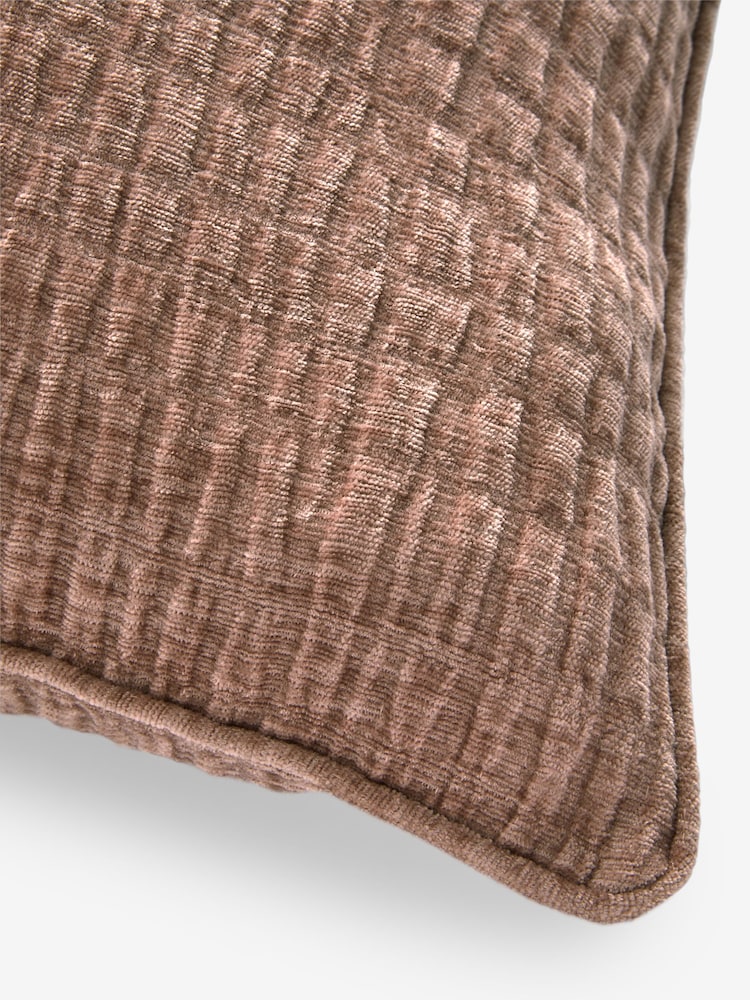 Pink Textured Chenille 59 x 59cm Cushion - Image 5 of 5 Pink Textured Chenille 59 x 59cm Cushion - Image 5 of 5