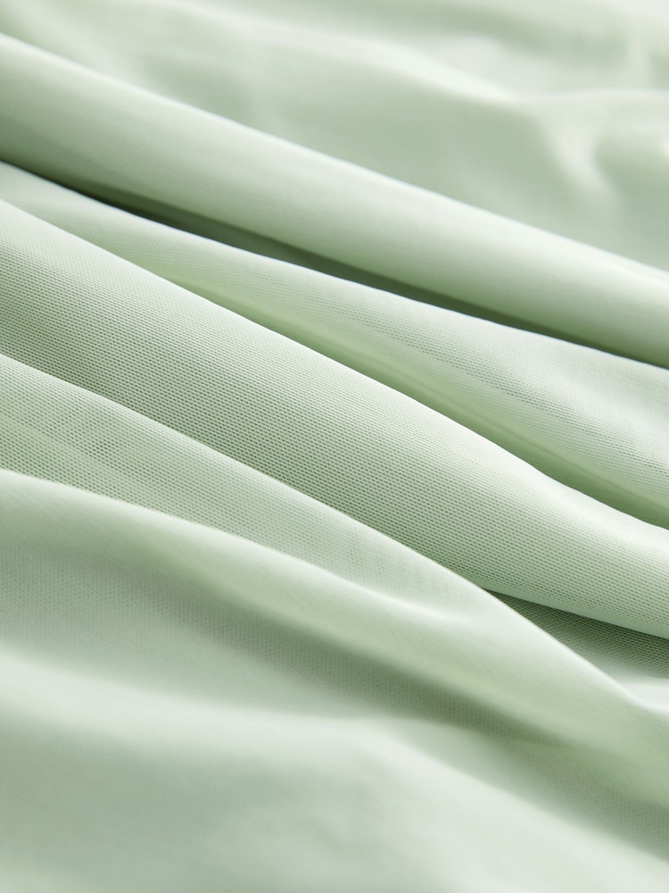 Light Sage Green Mesh Multiway Wedding Guest Bridesmaid Maxi Dress - Image 8 of 8