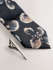 Black Pattern Tie - Image 2 of 3