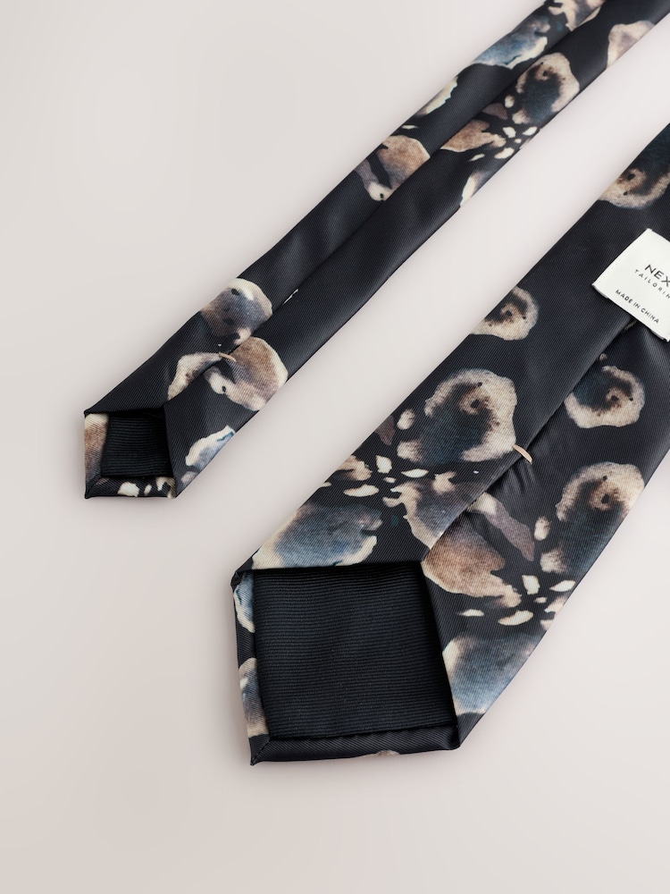 Black Pattern Tie - Image 3 of 3