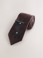Brown Pattern Tie - Image 1 of 3