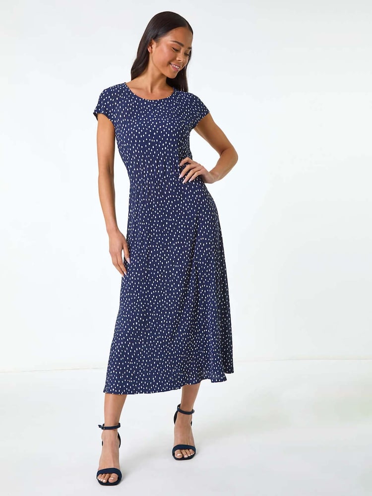 Roman Blue Petite Lace Tie Waist Maxi Dress - Image 2 of 5