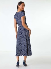 Roman Blue Petite Lace Tie Waist Maxi Dress - Image 3 of 5