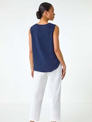 Roman Petite Buttoned Sleeveless Blouse - Bild 2 von 5