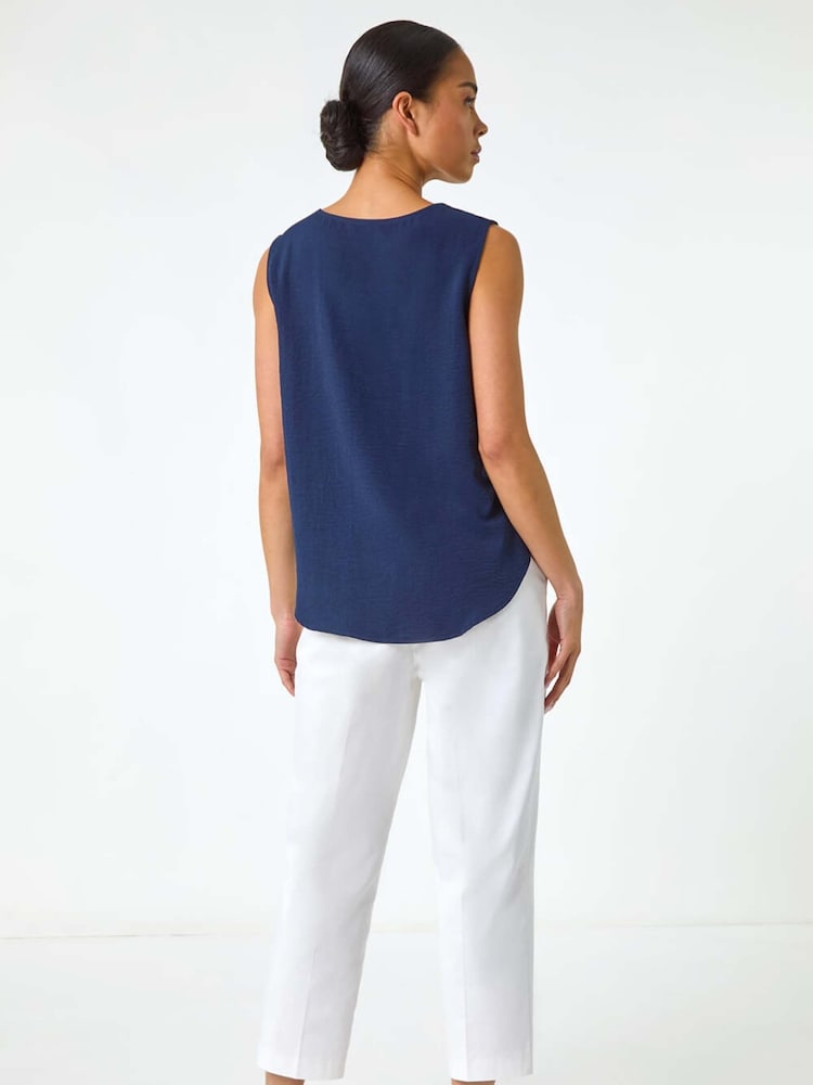 Roman Petite Buttoned Sleeveless Blouse - Bild 2 von 5