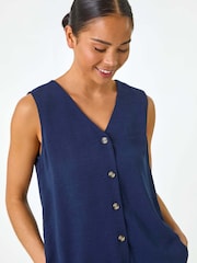 Roman Petite Buttoned Sleeveless Blouse - Bild 4 von 5