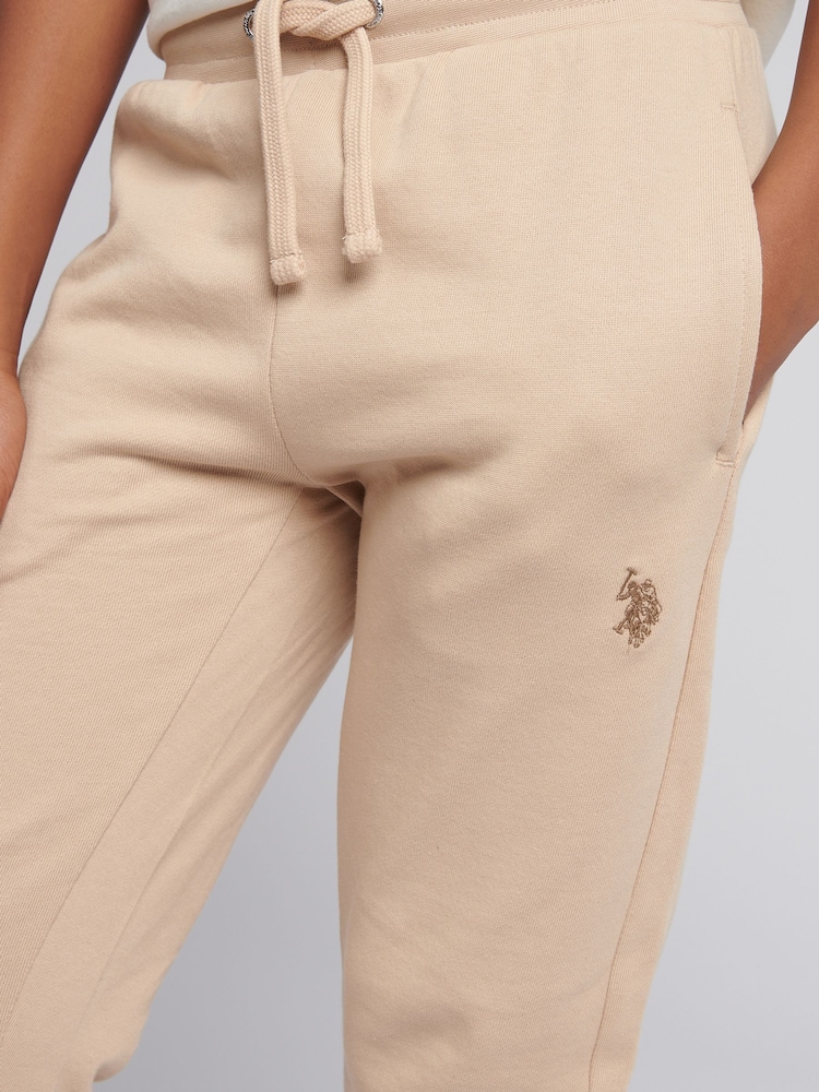 Natural - U.S. Polo Assn. Calças de corrida Double Horsemen para Boys - Imagem 2 de 10