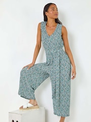 Roman Petite Ditsy Crinkle Crop Jumpsuit - Imagen 4 de 5