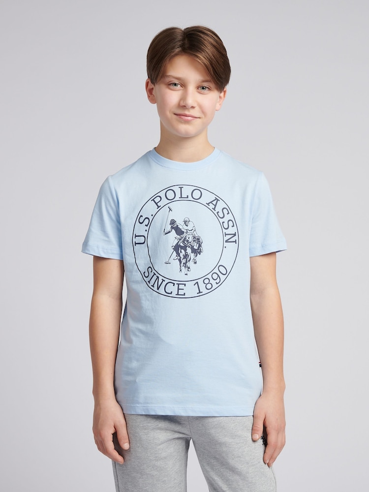 U.S. Polo Assn. dark Blue Circle Print T-Shirt - Image 1 of 8 U.S. Polo Assn. dark Blue Circle Print T-Shirt - Image 1 of 8