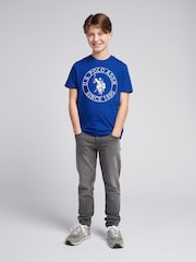 U.S. Polo Assn. Light Blue Circle Print T-Shirt - Image 6 of 7