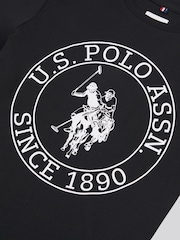 U.S. Polo Assn. Black Boys 100% Cotton Circle Print T-Shirt - Image 8 of 8
