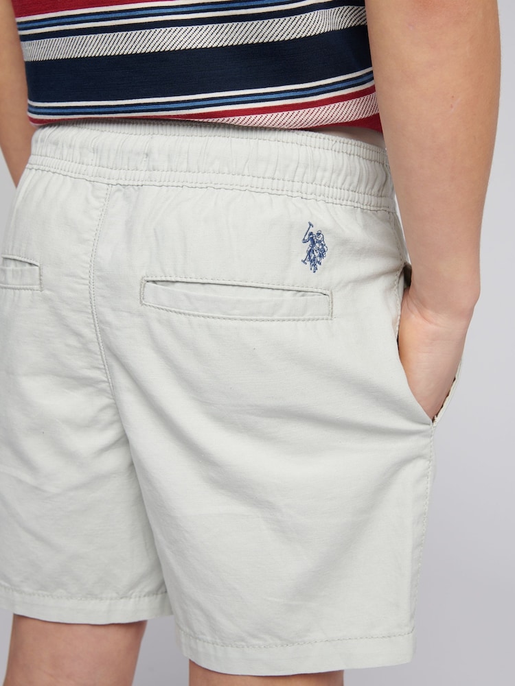 U.S. Polo Assn. Grey Boys Cotton Linen Deck Shorts - Image 2 of 9