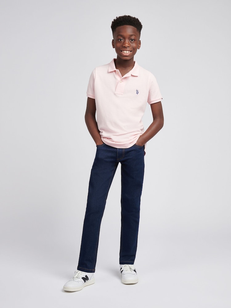 U.S. Polo Assn. Pink Double Horsemen Polo Shirt - Image 3 of 8