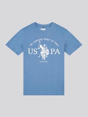 U.S. Polo Assn. Navy Blue Boys Graphic Print 100% Cotton T-Shirt - Image 5 of 7