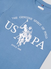 U.S. Polo Assn. Navy Blue Boys Graphic Print 100% Cotton T-Shirt - Image 7 of 7