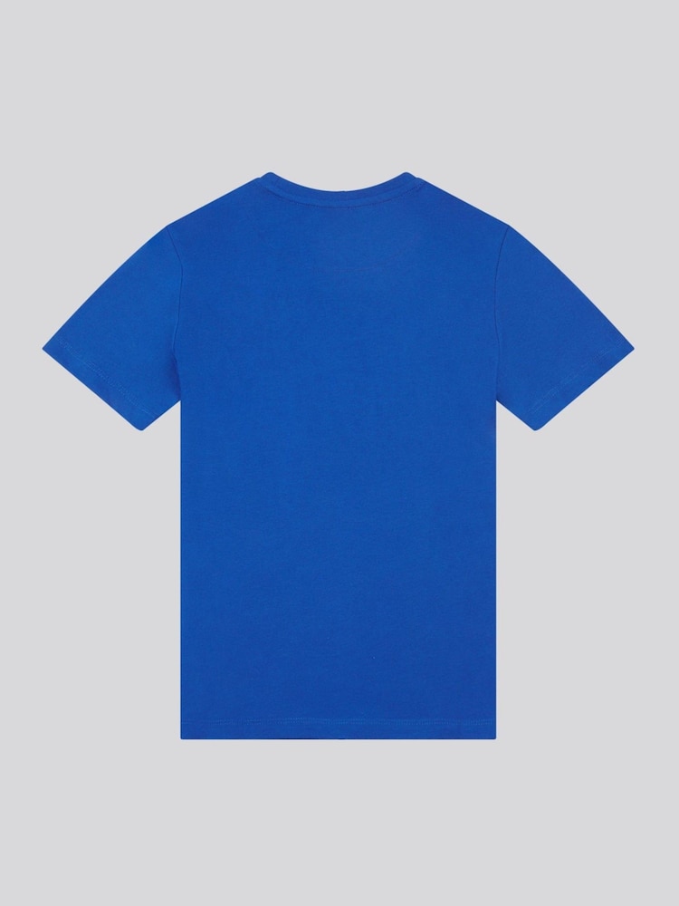 U.S. Polo Assn. Lightc Blue Boys Graphic Print 100% Cotton T-Shirt - Image 6 of 7