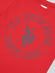 U.S. Polo Assn. Red Boys 100% Cotton Circle Print T-Shirt - Image 7 of 7