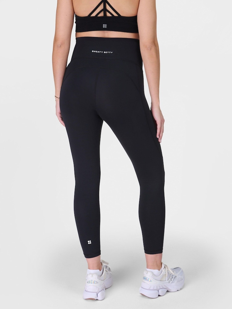 Sweaty Betty Black 7/8 Length All Day 7/8 Maternity Leggings - Image 2 of 8