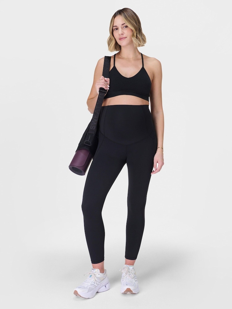 Sweaty Betty Black 7/8 Length All Day 7/8 Maternity Leggings - Image 5 of 8