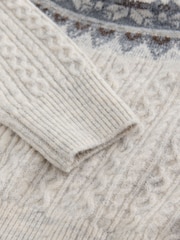 Ecru Fairisle Cable Knit - Suéter de Natal - Imagem 8 de 8