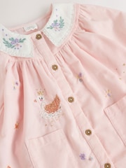 Pink Fairy Mouse Baby Woven Collar Dress with Tights (0mths-2yrs) - Image 5 of 9