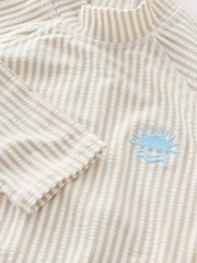 Neutral Stripe Sunsafe Swimsuit and Hat Set (3mths-7yrs) - Image 4 of 4