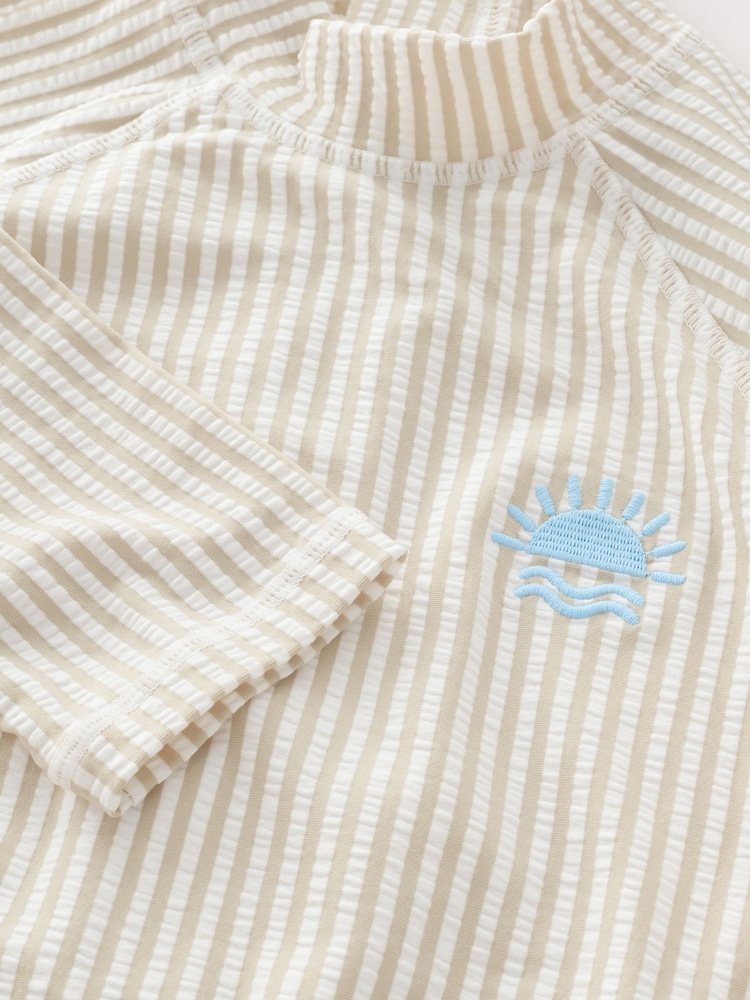Neutral Stripe Sunsafe Swimsuit and Hat Set (3mths-7yrs) - Image 4 of 4