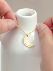 Personalised Eid Mubarak Crescent Moon Necklace by Treat Republic - Image 2 of 4