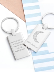 Personalised Eid Mubarak Serial Person Rectangle Keyring by Treat Republic - Image 1 of 4