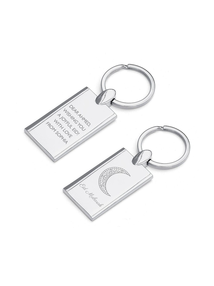 Personalised Eid Mubarak Serial Person Rectangle Keyring by Treat Republic - Image 4 of 4