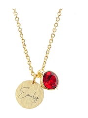 Personalised Birthstone Crystal and Disc Necklace by Treat Republic - Image 3 of 3