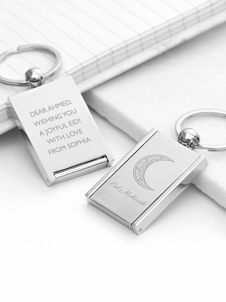 Personalised Eid Mubarak Mini Frame Keyring by Treat Republic - Image 2 of 4