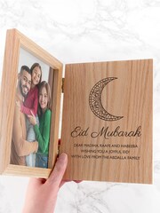 Personalised Eid Mubarak Oak Book Photo Frame by Treat Republic - Image 2 of 4
