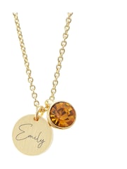 Personalised Birthstone Crystal and Disc Necklace by Treat Republic - Image 3 of 3