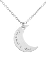 Personalised Eid Mubarak Crescent Moon Necklace by Treat Republic - Image 4 of 4