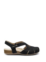 Hotter Black Regular Fit Catskill II Touch-Fastening Sandals - Image 1 of 4