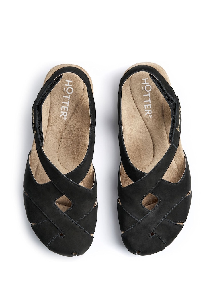 Hotter Black Regular Fit Catskill II Touch-Fastening Sandals - Image 4 of 4