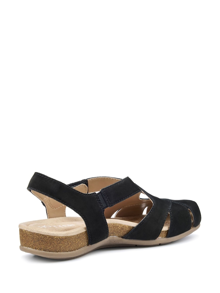 Hotter Black Wide Fit Catskill II Touch-Fastening Sandals - Image 3 of 4