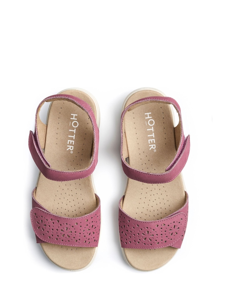 Hotter Red Regular Fit Leah II Touch-Fastening Sandals - Image 4 of 4 Hotter Red Regular Fit Leah II Touch-Fastening Sandals - Image 4 of 4