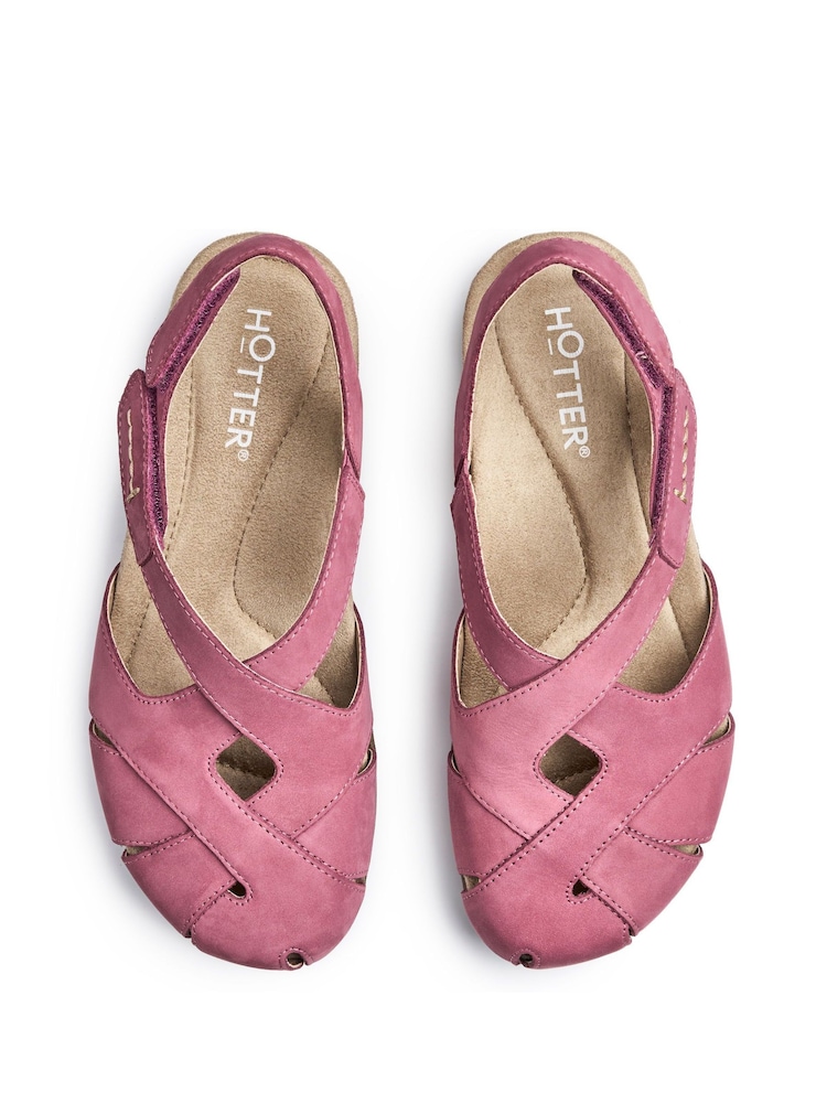 Hotter Red Wide Fit Catskill II Touch-Fastening Sandals - Image 4 of 4
