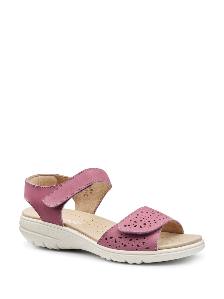 Hotter Pink Wide Fit Leah II Touch-Fastening Sandals - Image 2 of 4