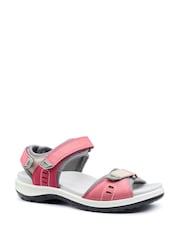 Hotter Pink Wide Fit Walk II Touch-Fastening Sandals - Image 2 of 4