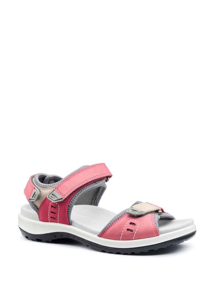 Hotter Pink Wide Fit Walk II Touch-Fastening Sandals - Image 2 of 4