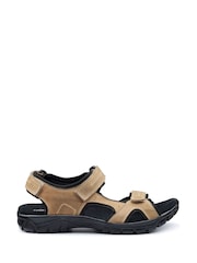 Hotter Natural Regular Fit Lorenzo Touch-Fastening Sandals - Image 1 of 4