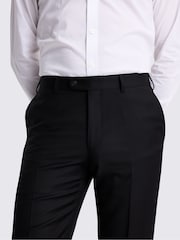 MOSS Black Tailored Fit Black Twill Trousers - Image 3 of 3