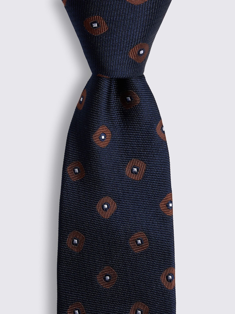 MOSS Blue Navy Rust Geo Tie - Image 2 of 2
